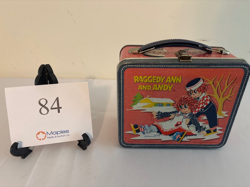 VINTAGE RAGGEDY ANN AND ANDY METAL LUNCH BOX