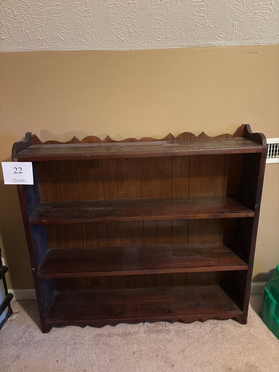 Antique Wooden Bookshelf 48x11x44