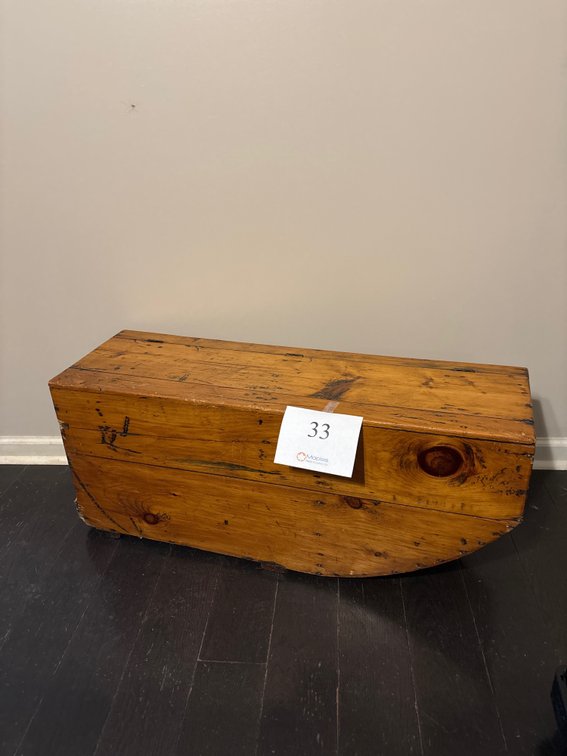 Antique Rolling Wooden Side Table