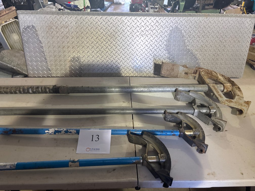RIGID CONDUIT PIPE BENDERS 1”, 3/4”, (2) 1/2”