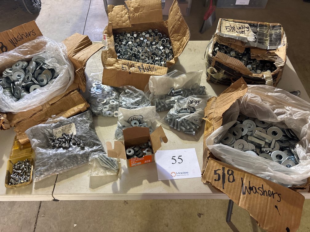 VARIETY OF NUTS, WASHERS, SELF TAPPING SCREWS, AND BOLTS
