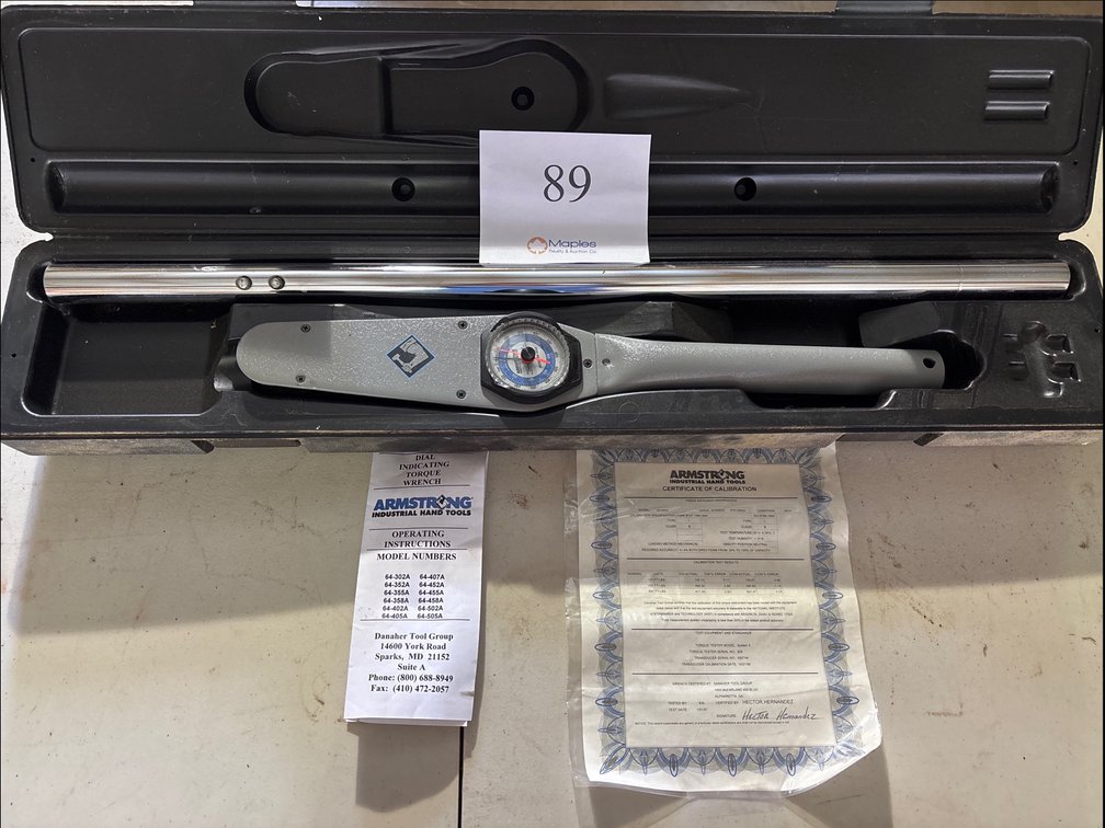 ARMSTRONG DIAL INDICATING TORQUE WRENCH
