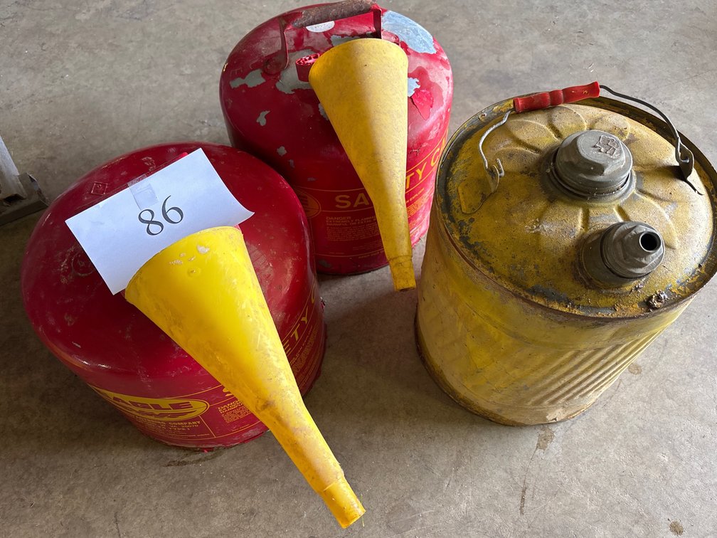 3 METAL GAS CANS
