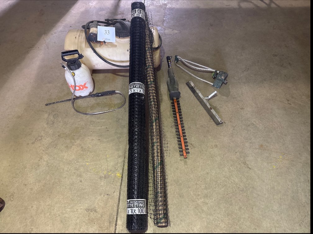 12V SPRAYER, HEDGE TRIMMER, SPRINKLER, 1  GALLON SPRAYER