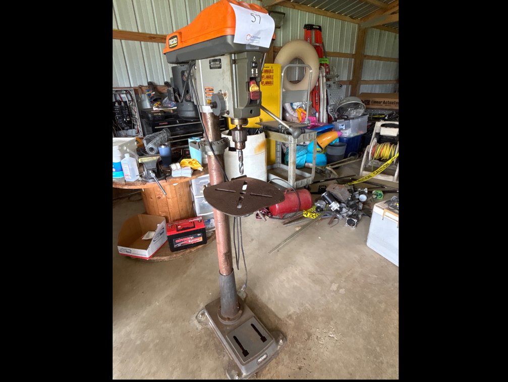 RIGID 15” 12 SPEED FLOOR STAND DRILL PRESS