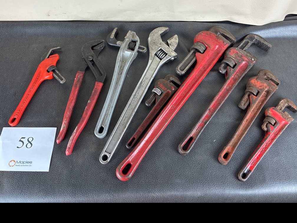 Large Pipe Wrenches, Crescent Wrench