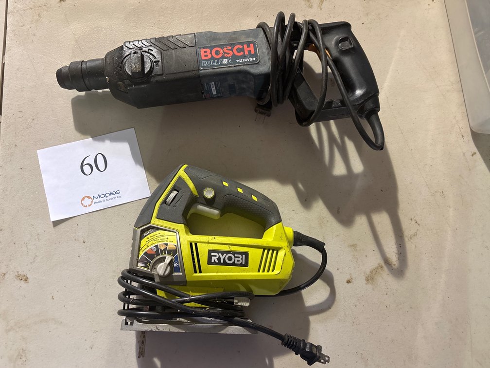 BOSCH CONCRETE DRILL  AND RYOBI JUG SAW