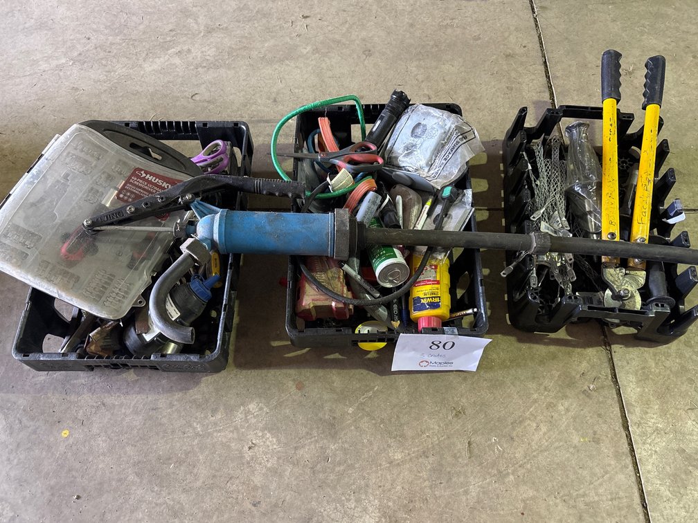 3 CRATES OF VARIOUS TOOLS