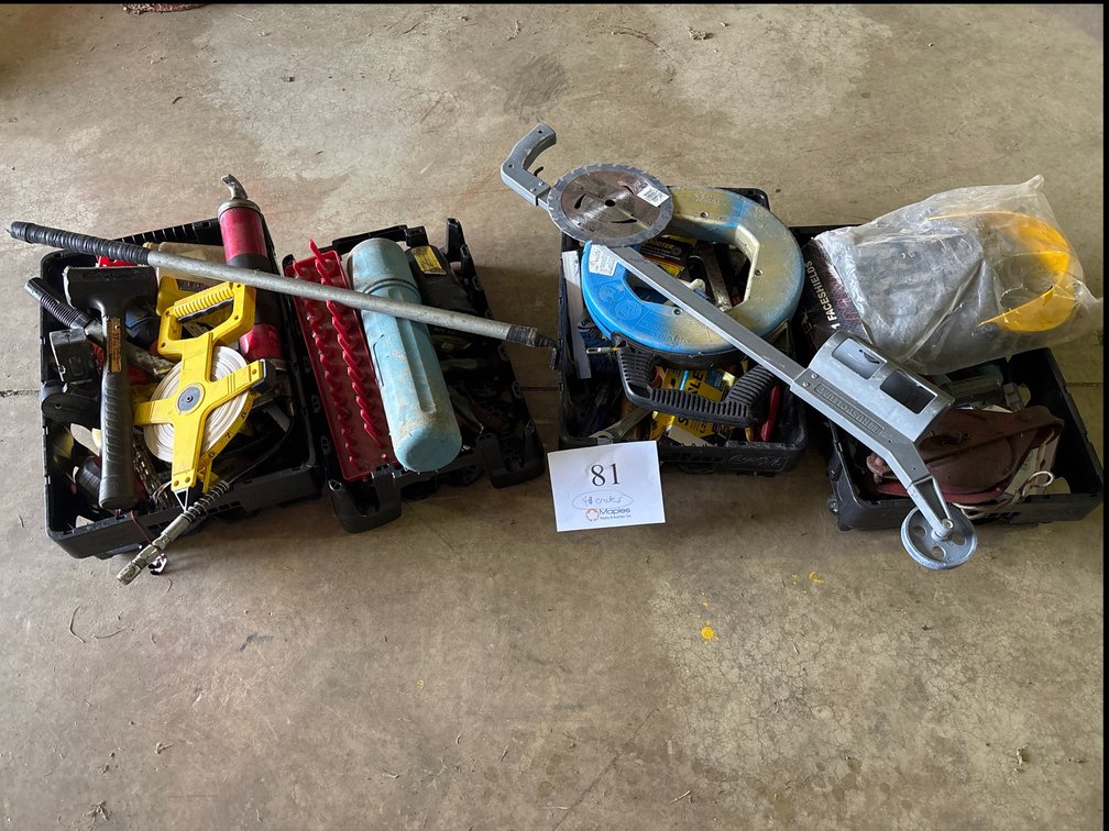 4 CRATES OF VARIOUS TOOLS