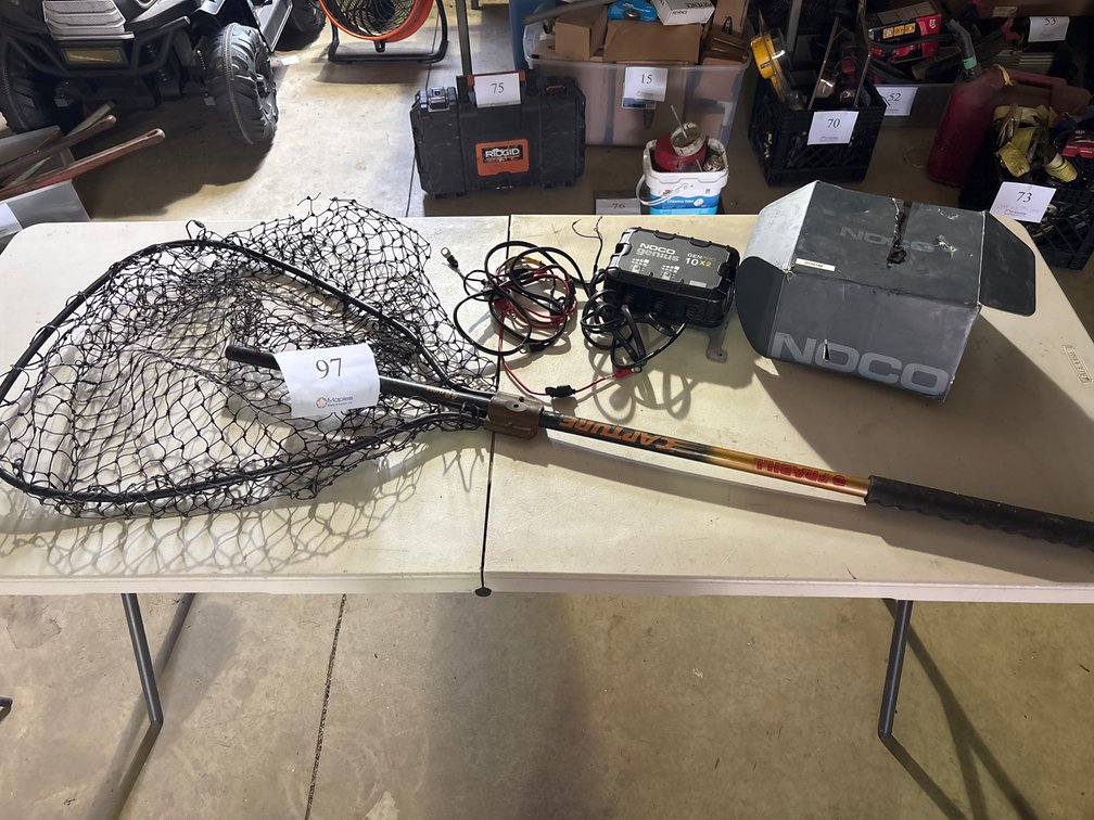 NOCO GENIUS GENPRO 20 AMP ON BOARD BATTERY CHARGER, CAPTURE TANGLE FREE FISH NET