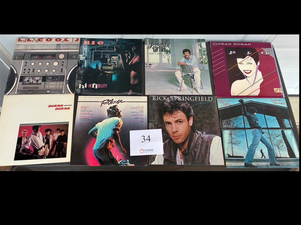 Various Records, Footloose, Lionel Richie, Billy Joel