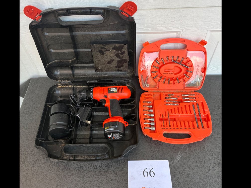 Black & Decker Battery Powered Drill with Bits