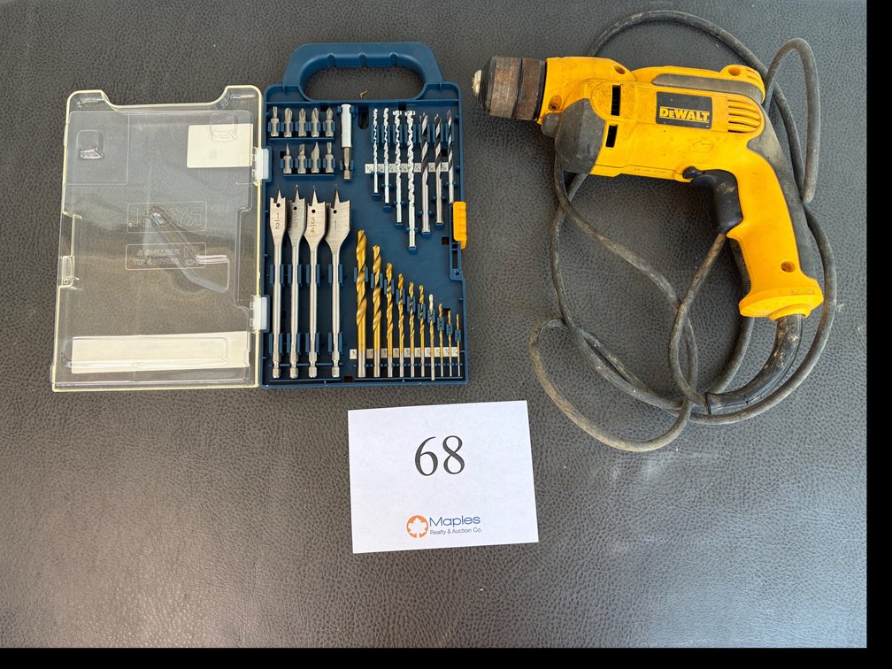 Corded Dewalt Drill, With Ryobi Drill Bits