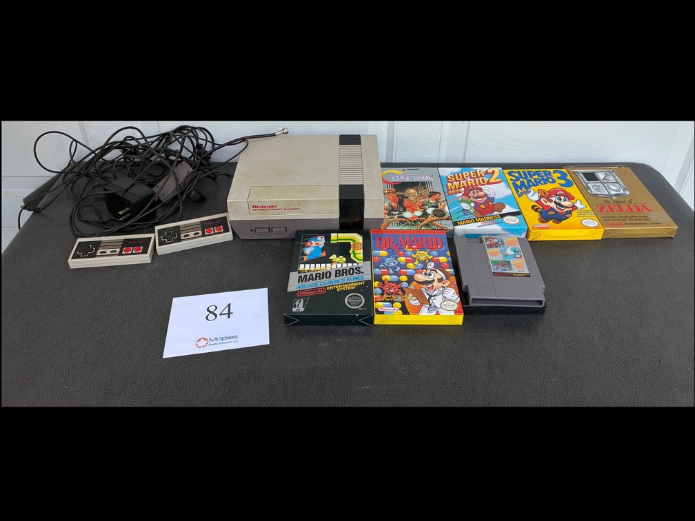 Original Nintendo Entertainment System Nes-001 with games