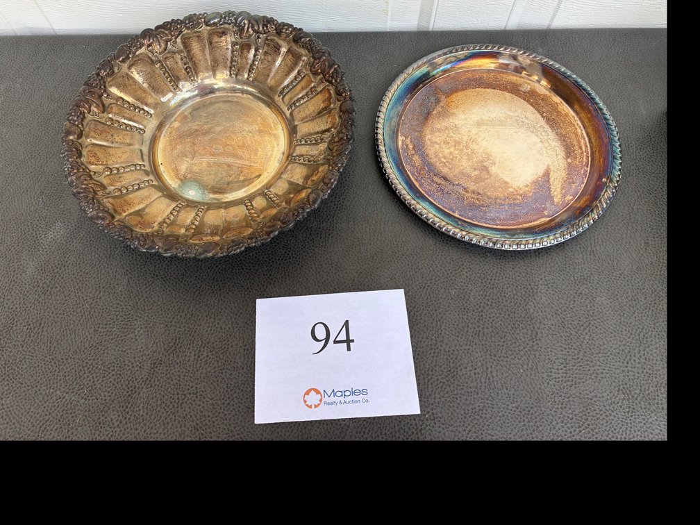 Sterling Silver Plate and Bowl