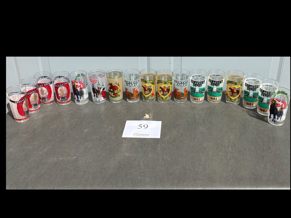 1980’s Kentucky Derby Glasses