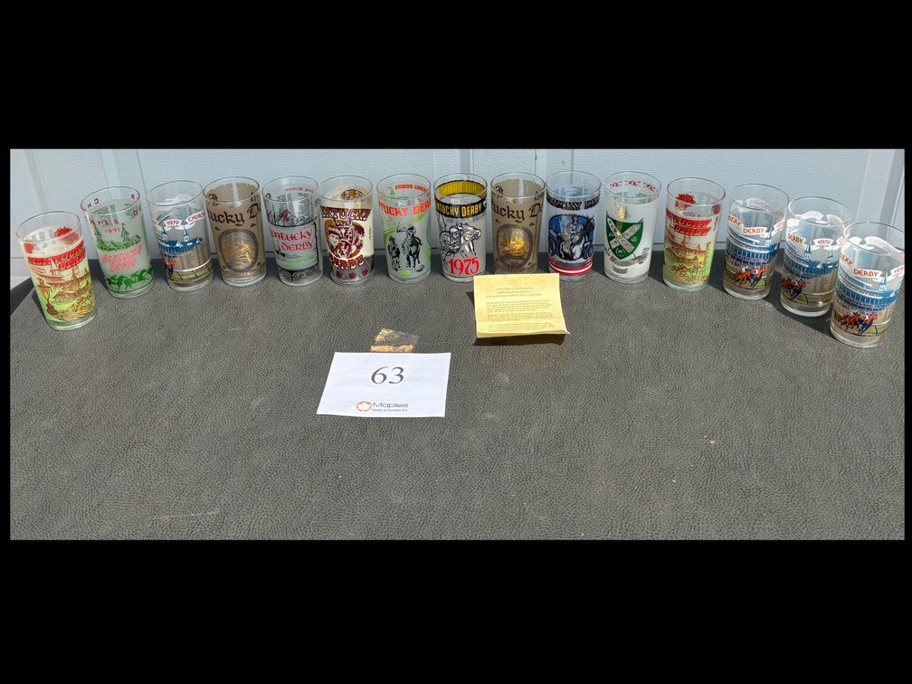 Kentucky Derby Glasses and Pins