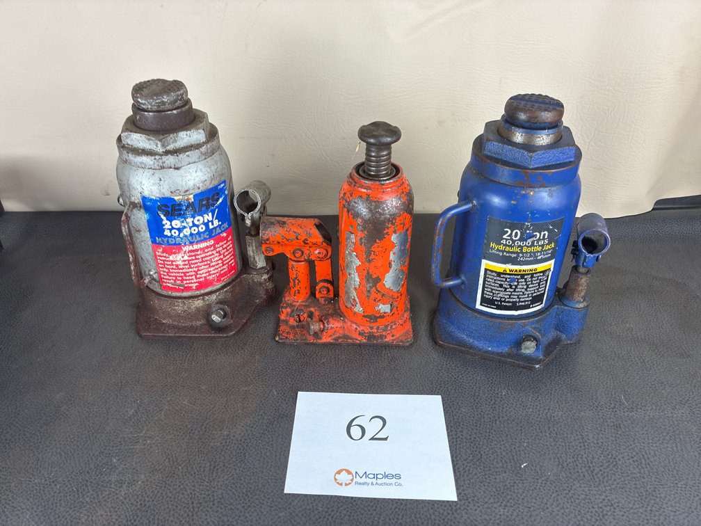 (3) Bottle Jacks, 20Ton