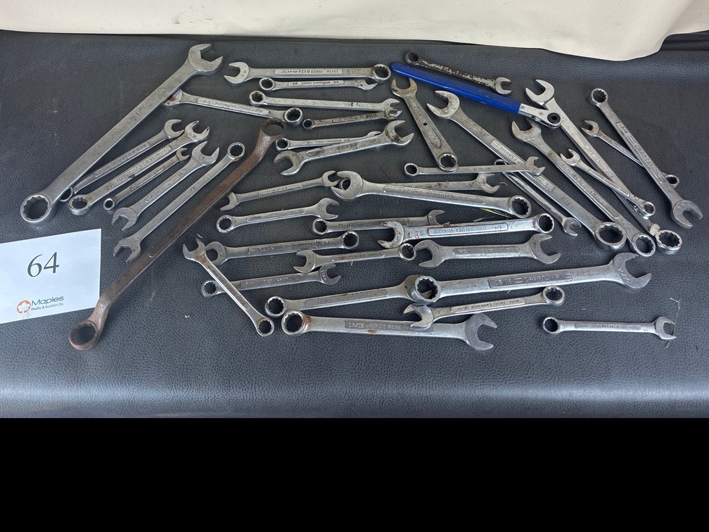 Large Lot of Combo Wrenches, Craftsman, Sears