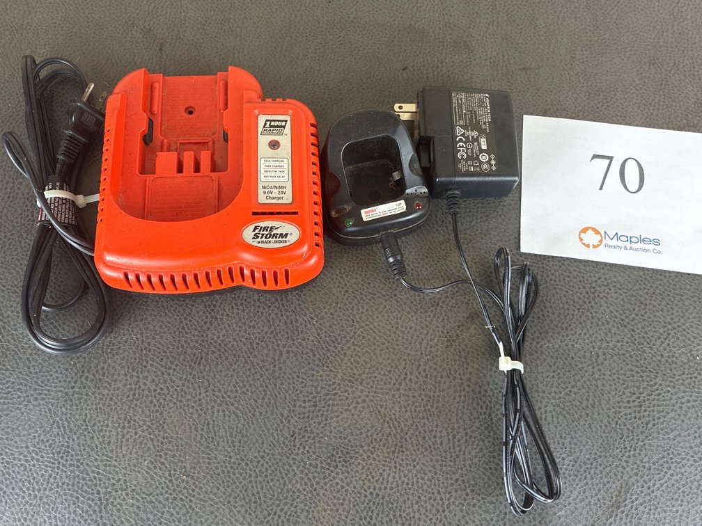 Black and Decker and Rapala Battery Chargers