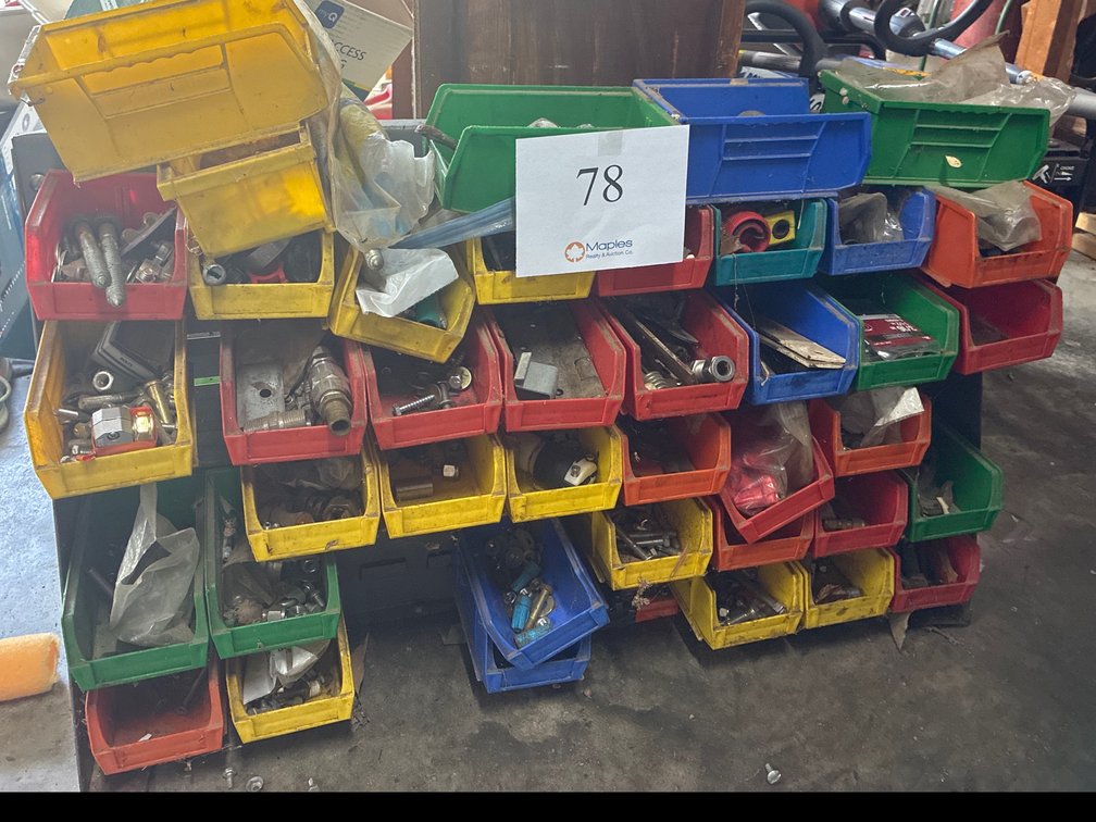 Large Lot of Hardware Containers with Hardware