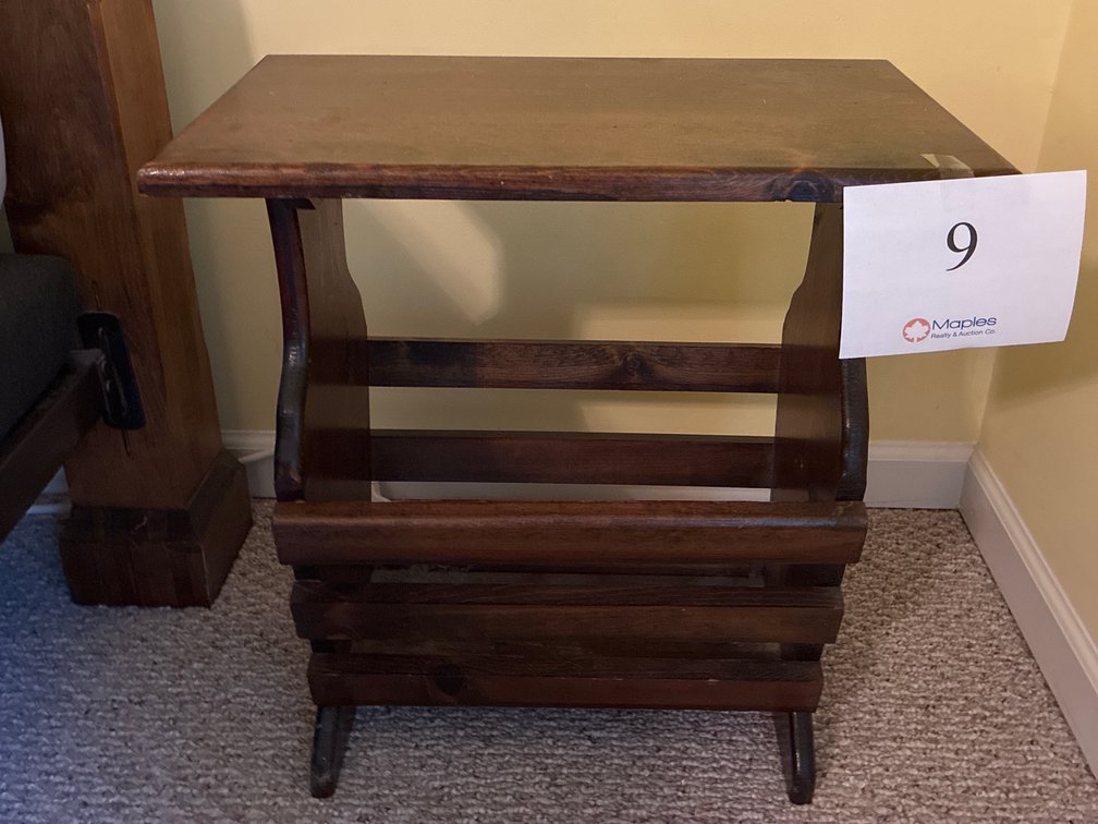 20x11x21 Dark Wooden Side Table