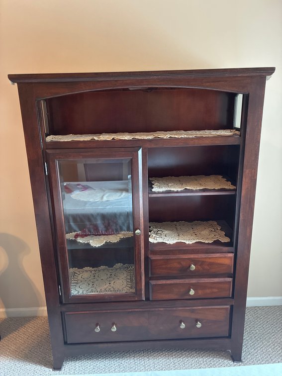 Dark Wood Multi- Functional storage Cabinet46x17.67