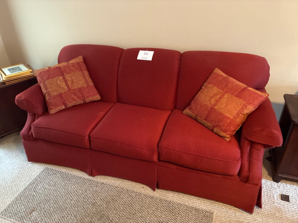7Ft Red Couch