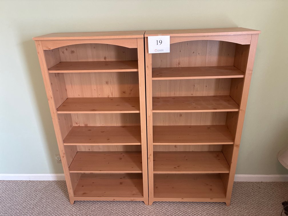 (2) 28.5x13.5x58.5 Wooden Bookcases