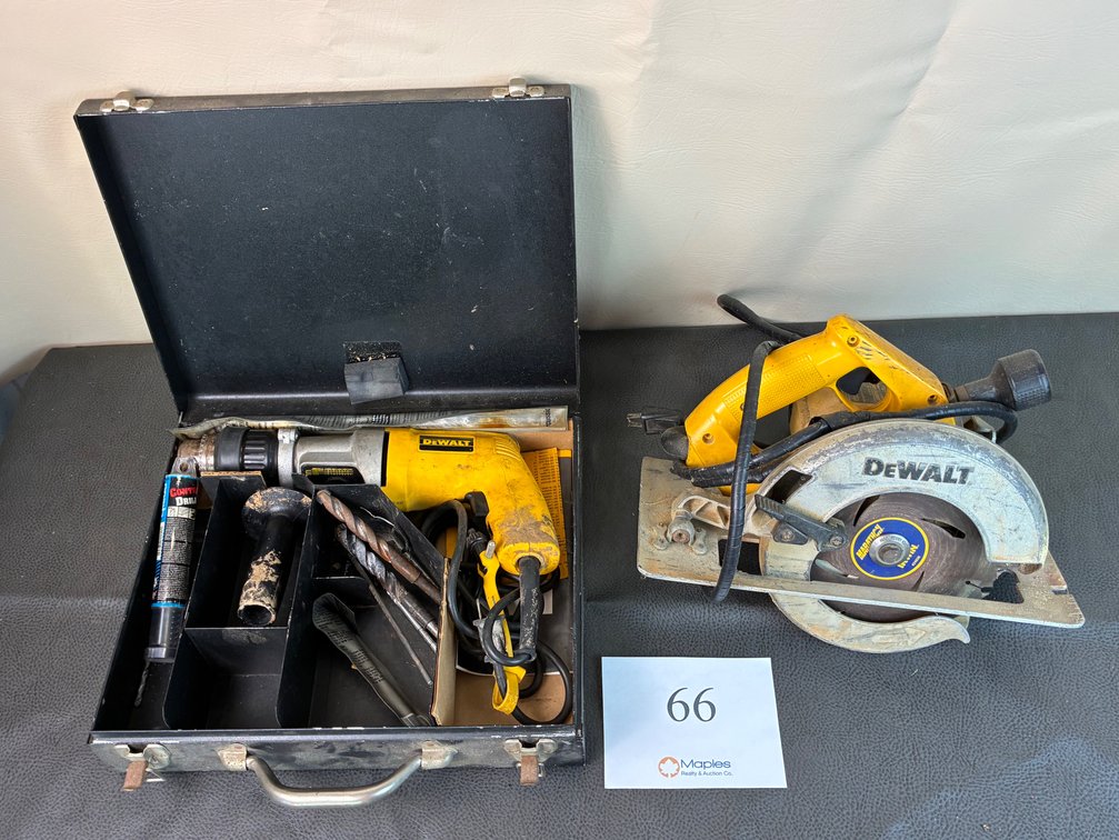 Dewalt Drill and Circular Saw with Bits