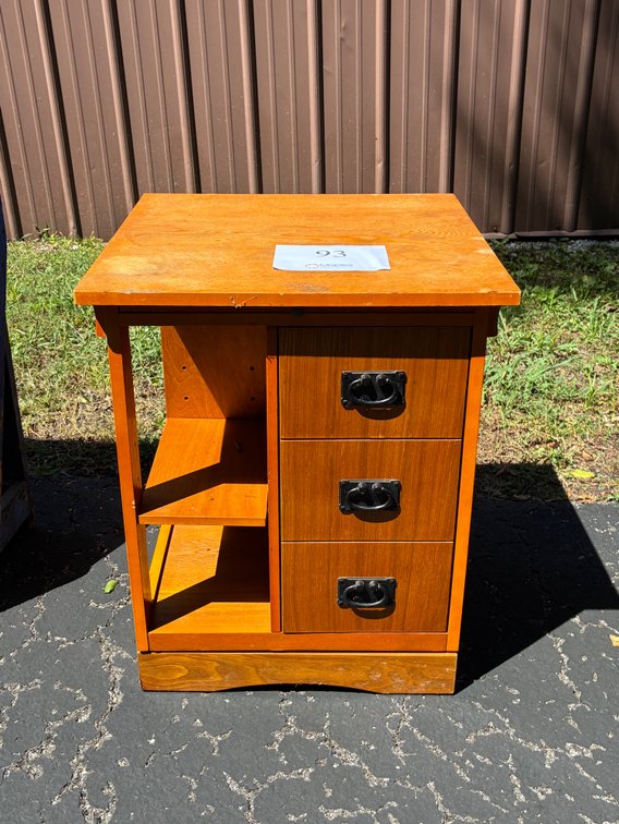 Wooden Swivel Side Table