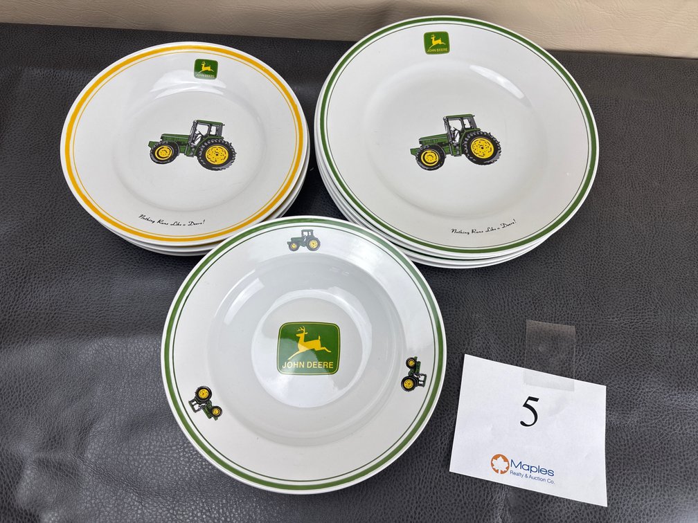 (3) Sets of (4) John Deere Plates