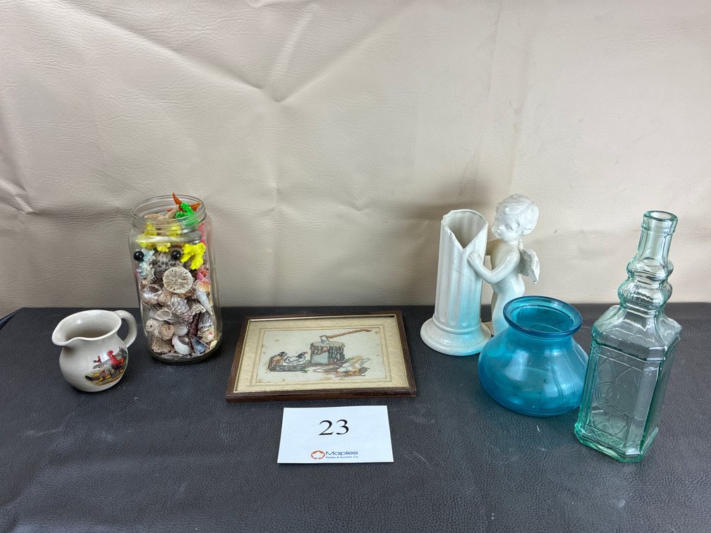 Glassware, Seashells and Decor