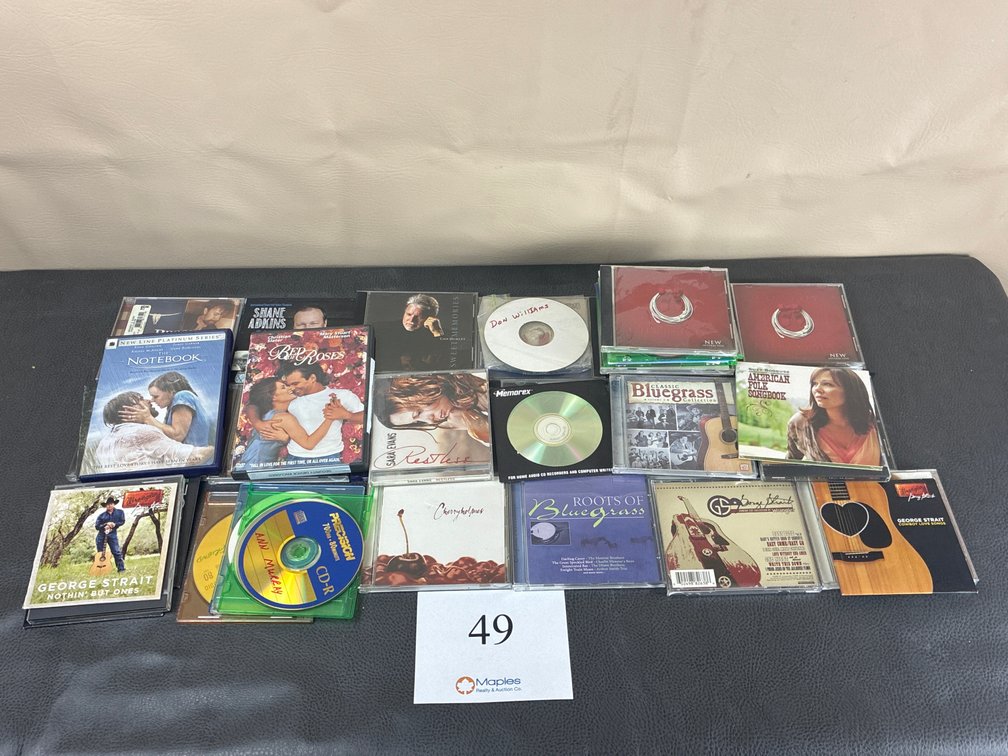Large Lot of Dvds and Cds