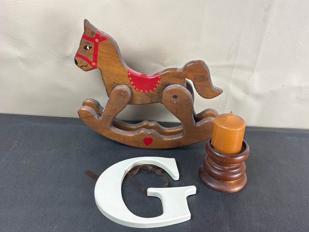 Small Vintage Wooden Rocking Horse
