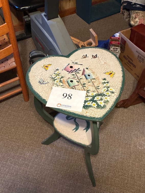Wooden Heart shaped side table