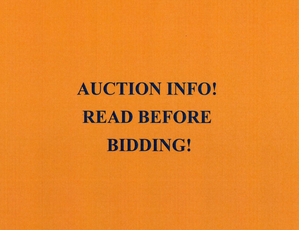 PLEASE READ BEFORE BIDDING!