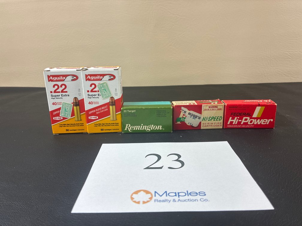 .22 Ammo (100) Rounds .22 Short (100) Rounds .22 Super Extra (50) Rounds .22 Lr