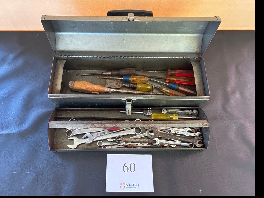 Metal Craftsman Toolbox with Handtools