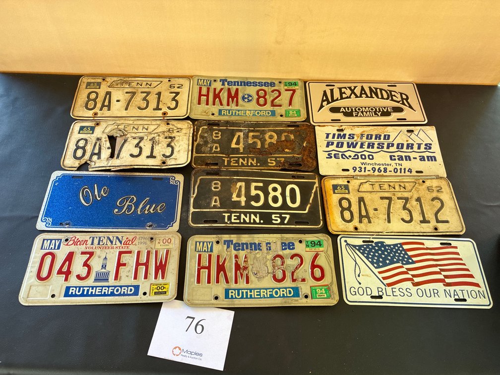 Vintage Tennessee License Plates