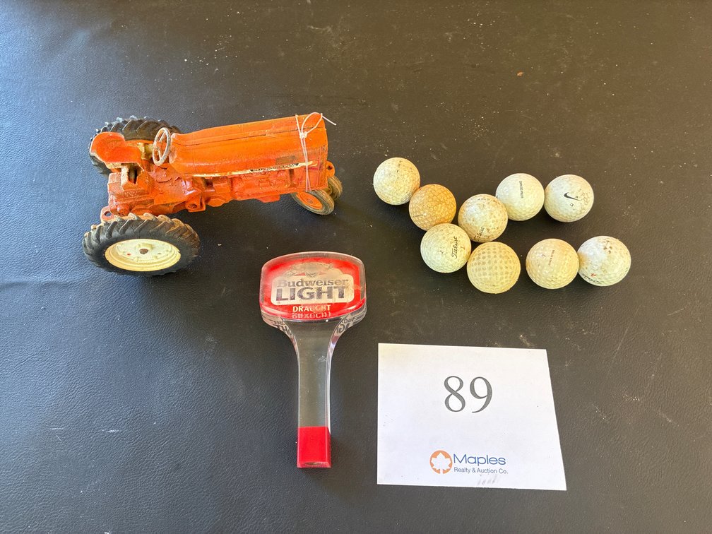 Misc International Tractor, Budweiser Light Draught Tap, Golf Balls