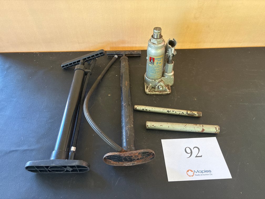 (2) Tire Pumps and 2 Ton Hydraulic Jack