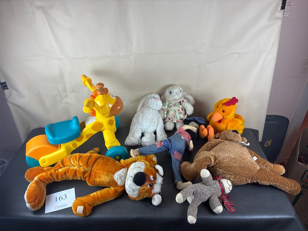 Little Tykes Bike and Stuffed Animals
