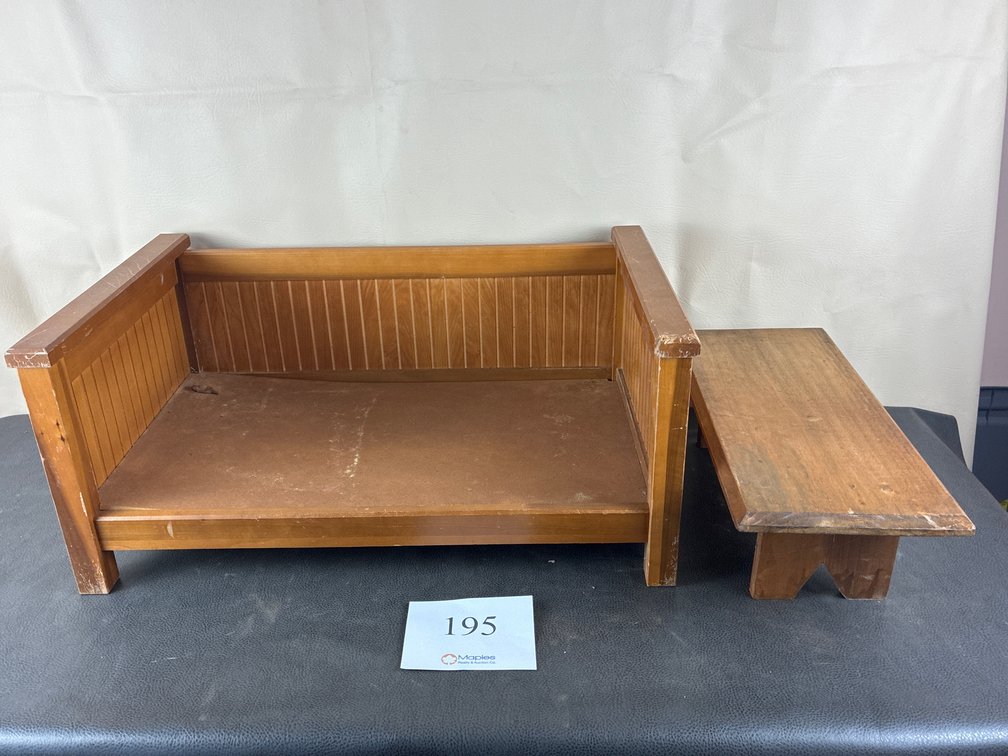 Wooden Step Stool and Decor