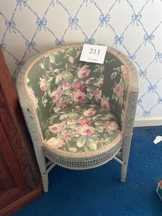 Wicker Floral Chair