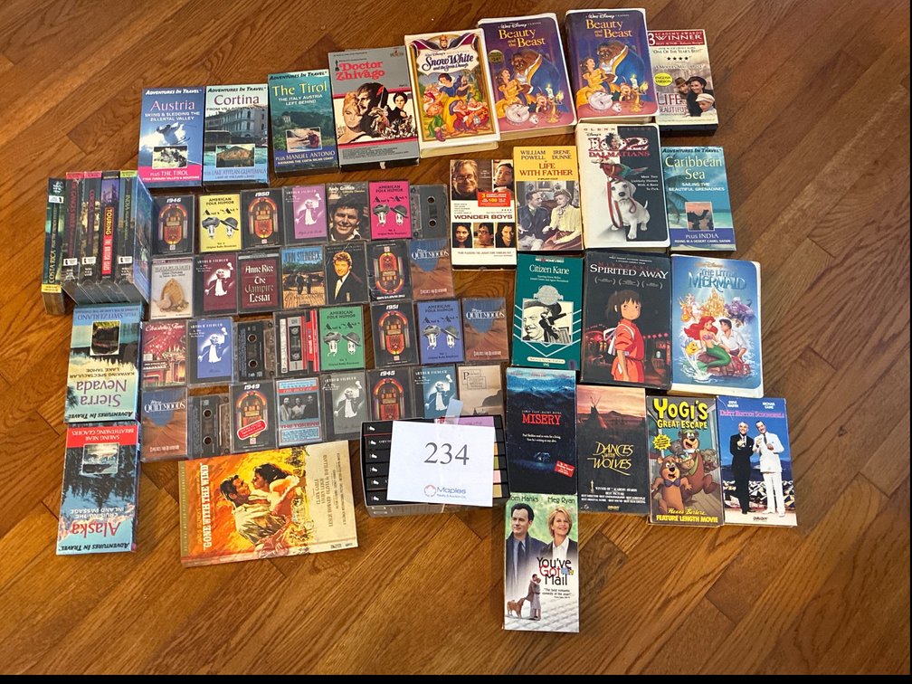 Large Assortment of Vhs and Cassettes