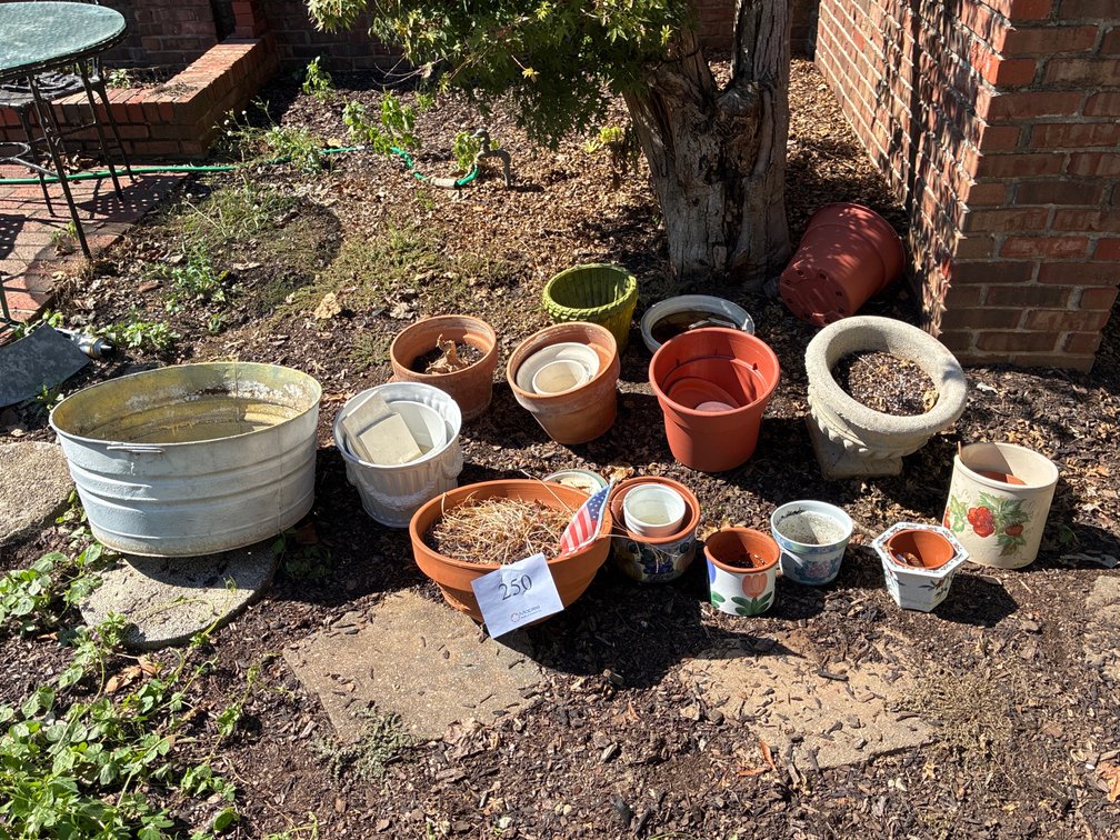 Metal Wash tub and planters