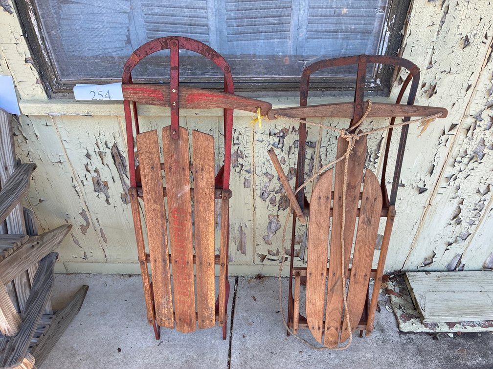 Vintage Wooden Sleds