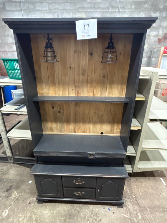 Illuminated Wooden Display Case