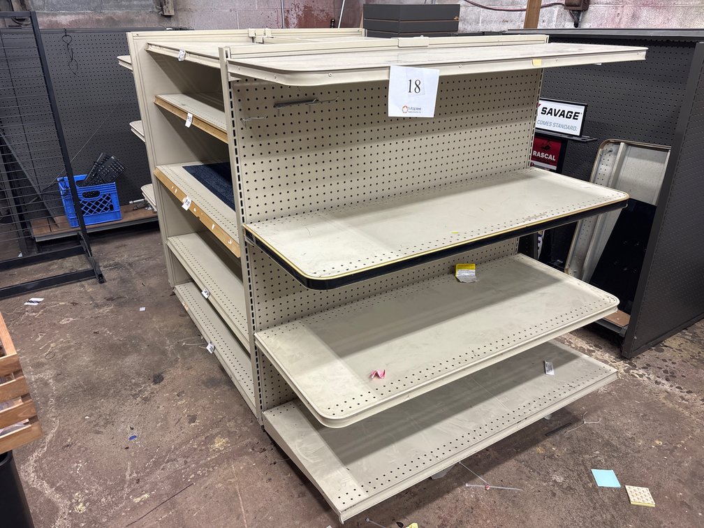 4 Sided Rolling Metal Store Shelves